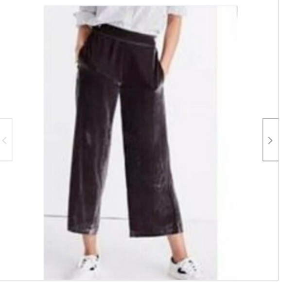 Madewell Pants - NWT Madewell Tapered Gray Velvet Pants